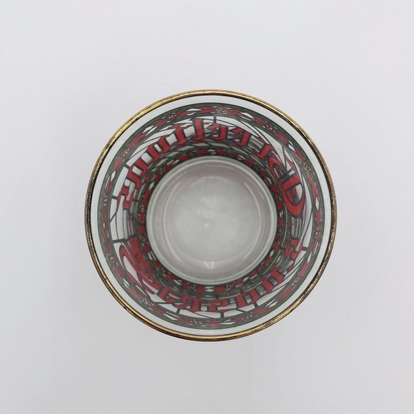 Houze Seasons Greetings Whiskey Old Fashioned Rocks Cocktail Glass Vintage - Picture 5 of 6